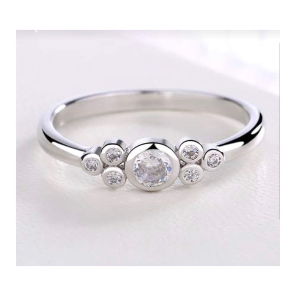 Ring with Swarovski crystals Sterling Silver
